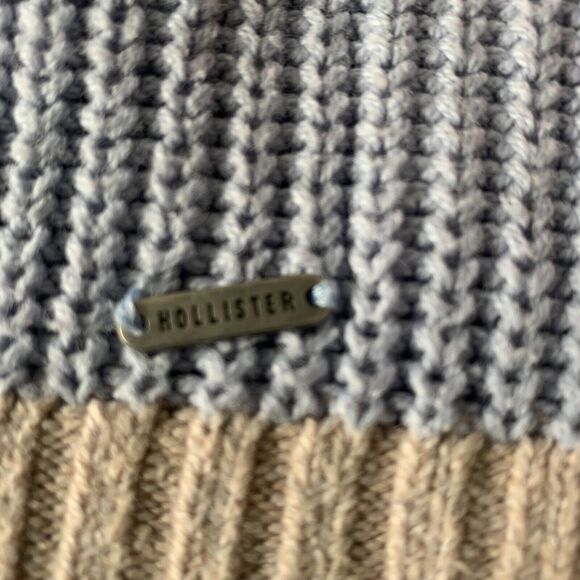 Hollister Knit Stripe Cropped Sweater Womens Size Small Cotton Blend Y2K Preppy - Picture 6 of 8